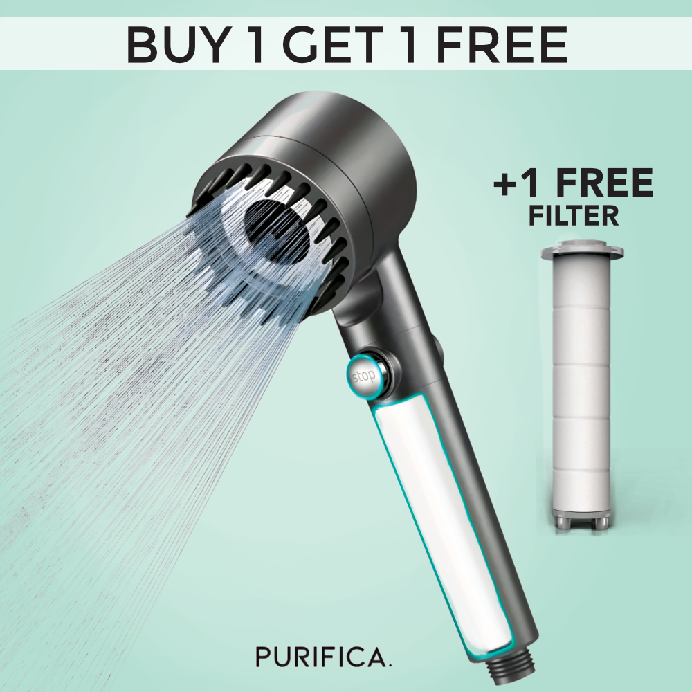 Purifica™ 4-in-1 Spa Shower Filter & Scalp Massager